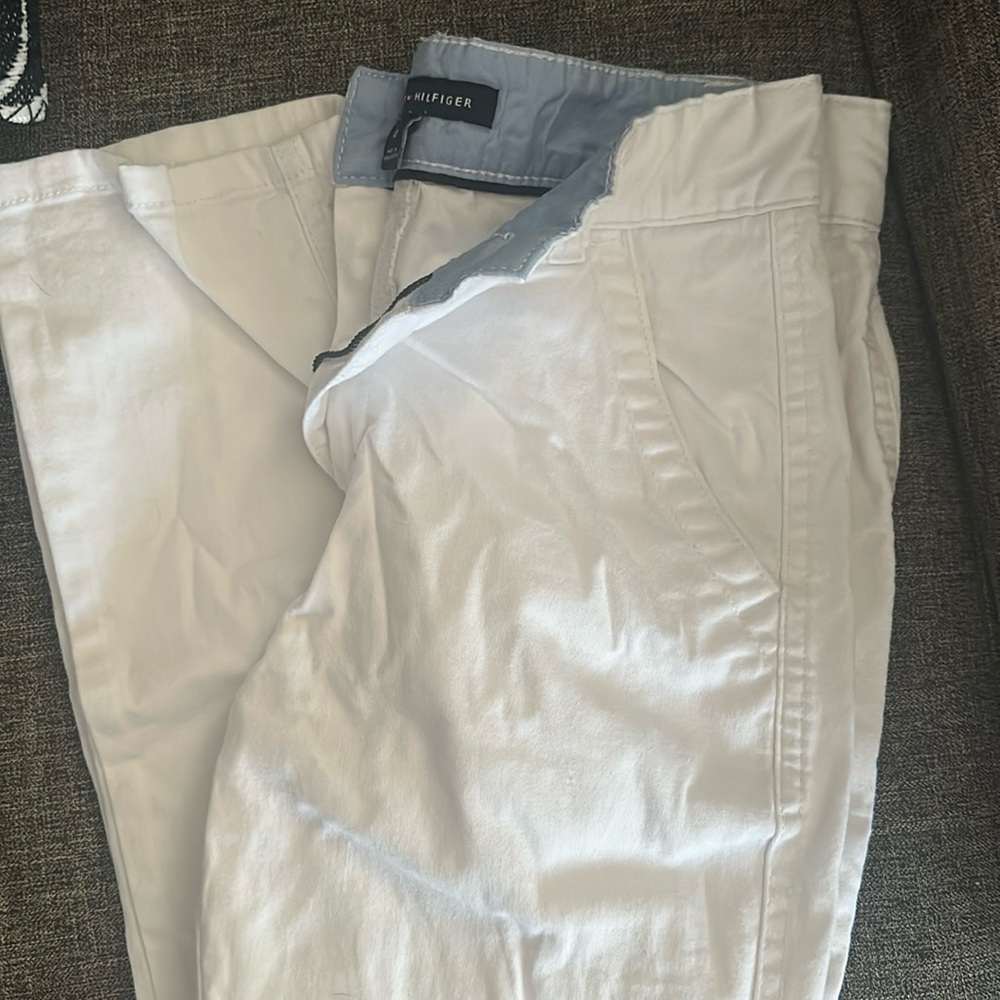 Boys size 12 Tommy Hilfiger white chino pants